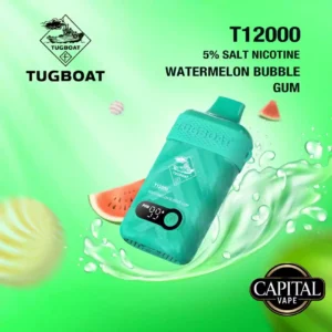 Tugboat T12000 Puffs Watermelon Bubble Gum in Dubai